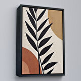 Kahverengi Çerçeveli Soyut Dallar Tablosu