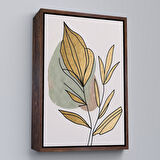 Altın Çerçeveli Soyut Dallar Tablosu