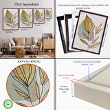 Beyaz Çerçeveli Soyut Dallar Tablosu