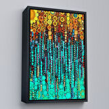 Beyaz Çerçeveli Renkli Sarmaşık Duvar Tablosu