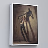 Kahverengi Çerçeveli Sürreal Depresyon Duvar Tablosu