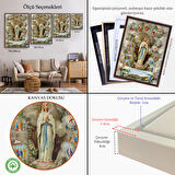 Kahverengi Çerçeveli Hristiyan Doğum Duvar Tablosu