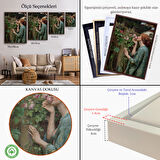 Siyah Çerçeveli Gül Koklayan Güzel Helen Dekoratif Duvar Tablosu