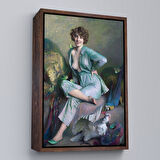 Kahverengi Çerçeveli Emile Friant'in Tanıdık Kuşlar İsimli Eseri Duvar Tablosu Familiar Birds