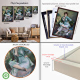 Kahverengi Çerçeveli Emile Friant'in Tanıdık Kuşlar İsimli Eseri Duvar Tablosu Familiar Birds