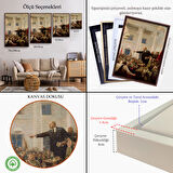 Kahverengi Çerçeveli Lenin Petersburg'da Sovyetlerin İktidarını İlan Ediyor Tablo