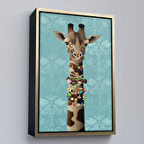 Kahverengi Çerçeveli Sosyetik Zurafa Duvar Tablosu