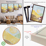 Beyaz Çerçeveli Dağların Arasındaki Güneş Manzarası Tablo