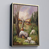 Beyaz Çerçeveli Nasıl Bakarsan Öyle Görürsün, Sürreal Duvar Tablosu