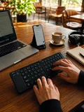 Taşınabilir Katlanabilir Bluetooth Klavye iOS Android Windows Uyumlu