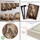 Beyaz Çerçeveli Agape Hristiyan Hediyesi Dekoratif Duvar Tablosu