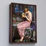 Siyah Çerçeveli Psyche Altın Kutuyu Açıyor Yunan Mitolojisi Duvar Tablosu