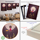 Beyaz Çerçeveli Küçük Bir Gece Gezgini Tablosu