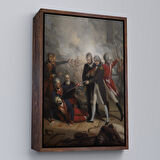 Kahverengi Çerçeveli San Nicolas'ın St Vincent'ta Teslim Olması Reprodüksiyon Tablosu