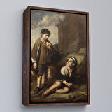 Altın Çerçeveli Bartolomé Esteban Murillo'nun Argolla Oyununa Davet Tablosu
