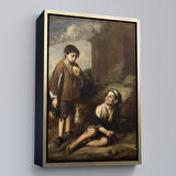 Kahverengi Çerçeveli Bartolomé Esteban Murillo'nun Argolla Oyununa Davet Tablosu