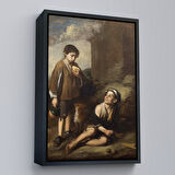Kahverengi Çerçeveli Bartolomé Esteban Murillo'nun Argolla Oyununa Davet Tablosu