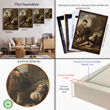 Kahverengi Çerçeveli Bartolomé Esteban Murillo'nun Argolla Oyununa Davet Tablosu