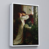 Beyaz Çerçeveli Romeo ve Juliet Dekoratif Duvar Tablosu