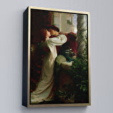 Beyaz Çerçeveli Romeo ve Juliet Dekoratif Duvar Tablosu