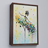 Altın Çerçeveli Dans Eden Kadın Dekoratif Duvar Tablosu