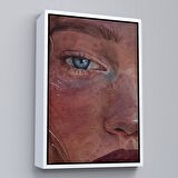Siyah Çerçeveli Mavi Gözlü Kız Dekoratif Duvar Tablosu