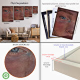 Siyah Çerçeveli Mavi Gözlü Kız Dekoratif Duvar Tablosu