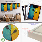 Altın Çerçeveli Gece Gündüz Sürreal Duvar Tablosu