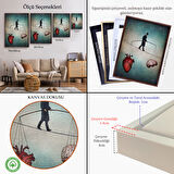 Altın Çerçeveli Akıl ve Kalp Arasındaki Balans Duvar Tablosu