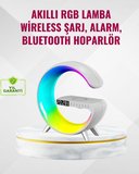 Akıllı Uyku Lambası Gündoğumu Alarmı Kablosuz Şarj ve Müzik Çalar