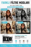 Ezere PixCam Vintage Taşınabilir Mini Dijital Kamera Selfie Video Vlog Kamerası Mini Anahtarlık 1080P-(5775)