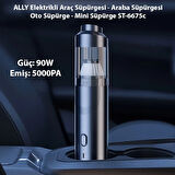 ALLY Elektrikli Araç Süpürgesi - Araba Süpürgesi - Oto Süpürge - Mini Süpürge ST-6675c-(5775)