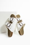 Mikanos Aryan Unisex Ortapedik Eva Taban Comfort Çift Bantlı Tokalı Günlük Rahat Sandalet Terlik