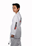 HAŞADO Taekwondo Beyaz Yaka Fitilli Acemi Elbise