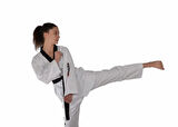 HAŞADO FİTİLLİ SİYAH YAKA TAEKWONDO ELBİSESİ