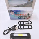 Hsgl Bisiklet Comet Usb 120 Lümen Güçlü Fonksiyonlu Far