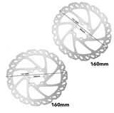 Hsgl Bisiklet İkili Disk Fren Rotor 160 mm 6 Vidalı 2 adet rotor Bisiklet Fren Sistemleri