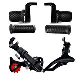 Hsgl Bisiklet Siyah 3x7 Noktalı vites kolu Ön Arka Attırıcı Set Ergonomik Bisiklet Vites Sistemleri
