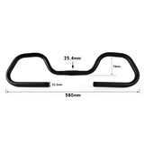 Hsgl Bisiklet  Alüminyum Gidon Siyah Kelebek Tur Bisikleti 25.4 Genişlik 580mm GDN401