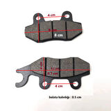 Hsgl Motorsiklet 125cc ve 150cc scooter kulaklı model disk fren balata takımı