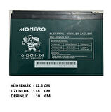 Hsgl Elektrikli Bisiklet Şarj Edilebilir Jelli Akü Batarya 4 x 12v 24AH /2hr  6-DZM-24 4 adet akü monero