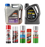 HSGL Araç Bakım Seti 10W-40 Yağ Antifriz Balata Pas Sprey Buz Çözücü Döşeme Temizleyici Set