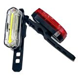 HSGL BİSİKLET ÖN ARKA FAR USB ŞARJLI JY-6055