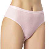 3’lü Paket Fitilli Yüksek Bel Pamuklu Külot – Soft Renklerde, Rahat Kesim