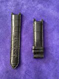 Gc Croco Baskı Deri Saat Kordonu 21mm Siyah - Gucci Uyumlu Saat Kordon