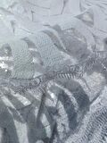 Pullu Nakışlı Beyaz Dantel Abiyelik Gelinlik Tül Kumaş 1,30x22m