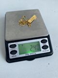 111 Yazılı 925 Ayar Sarı Gümüş Kolye  2,40 Gram