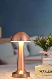 Mantar Model Retro Led Masa Lambası (Bronz)
