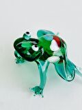 El Yapımı Murano Cam Kurbağa Biblo A07