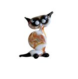 El Yapımı Murano Cam Kedi Biblo A50-03